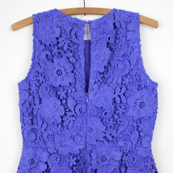 NWT J. Crew Lace Overlay Blue Sheath Dress, Cocktail Dress, Wedding Guest Dress - Picture 7 of 9